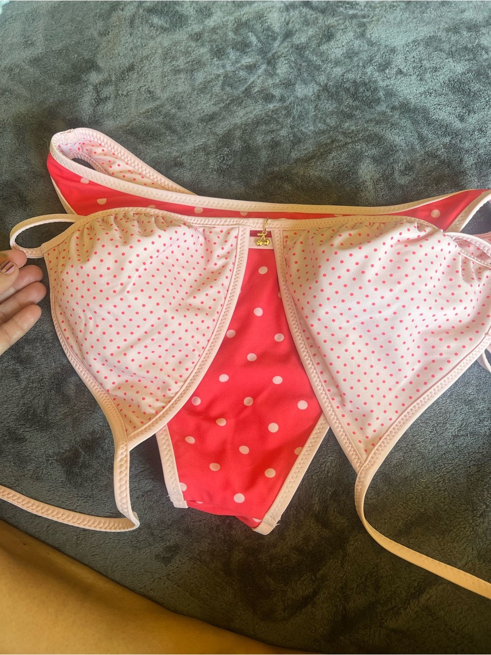 wild fable Pink Polka Dot Girls' Two-Piece Swim Set - Picture 4 of 5